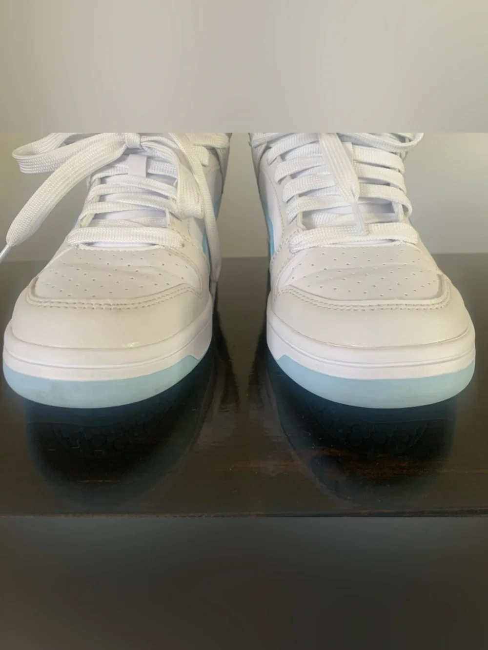 ✨ Puma Light Blue & White High-Top Sneakers size 8✨